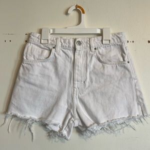 Zara White Denim Shorts